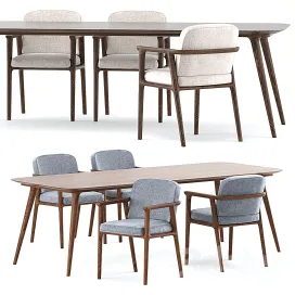 Zio dining table zio dining chair by moooi